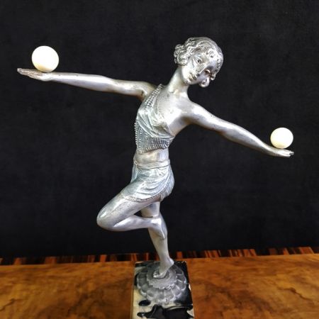 Antike britische Art Deco Figur Skulptur ca 1930