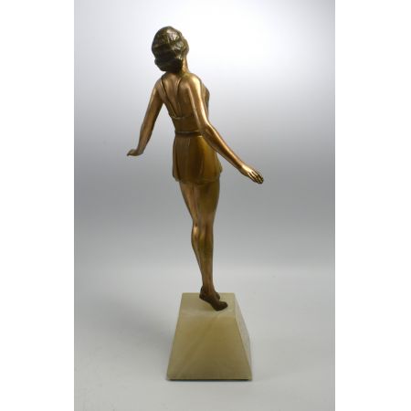 Art Deco Alabaster Figur Skulptur antik englisch ca 1930