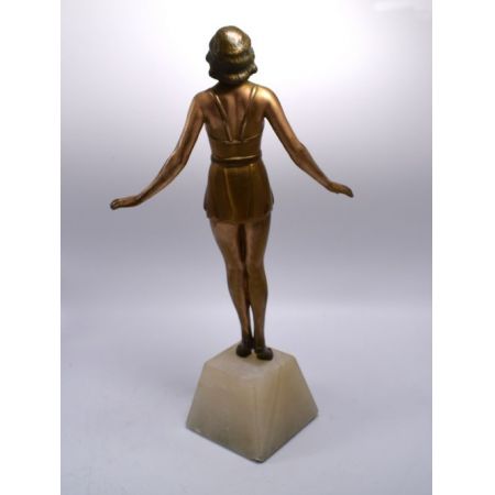 Art Deco Alabaster Figur Skulptur antik englisch ca 1930