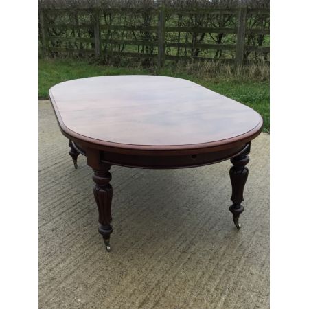 Viktorianischer antiker Mahagoni Esstisch ca 1860