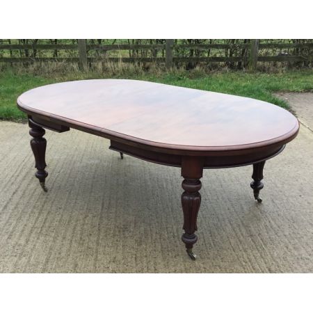 Viktorianischer antiker Mahagoni Esstisch ca 1860