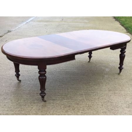 Viktorianischer antiker Mahagoni Esstisch ca 1860