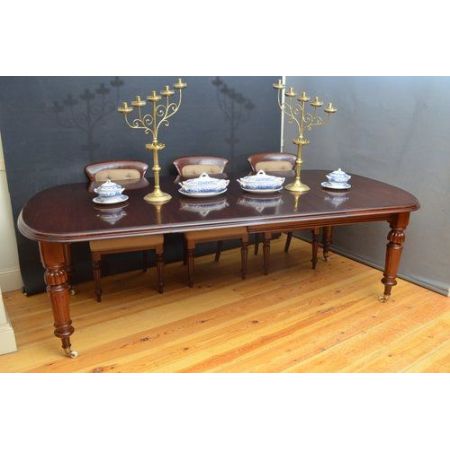 Viktorianischer antiker Mahagoni Esstisch britisch ca 1880