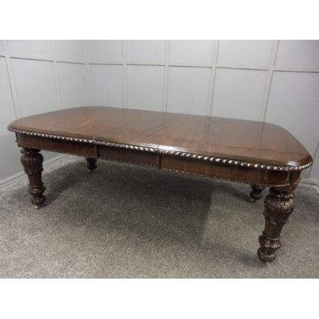 Englischer viktorianischer Mahagoni Esstisch antik ca 1890