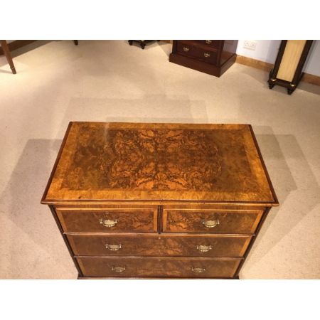 Georgianische antike Nussbaum Kommode britisch ca 1920