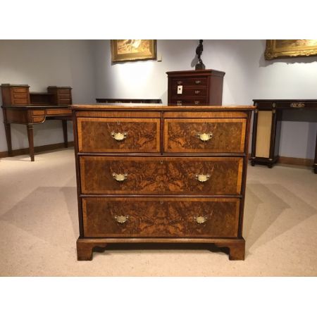 Georgianische antike Nussbaum Kommode britisch ca 1920