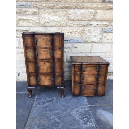 Antike britische Nussbaum Kommode ca 1920