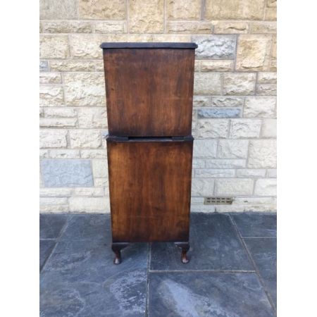 Antike britische Nussbaum Kommode ca 1920