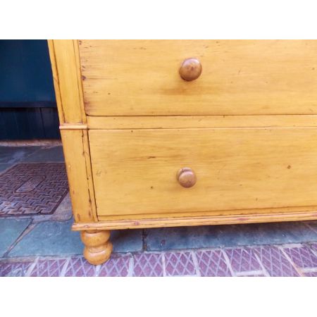 Viktorianische antike Weichholz Kommode Kiefer ca 1860