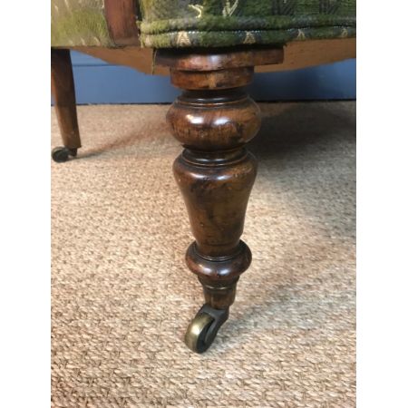 Viktorianischer antiker Nussbaum Sessel englisch circa 1850