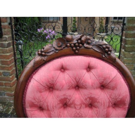 Viktorianischer antiker Mahagoni Sessel britisch ca 1890