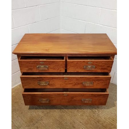 Edwardianische antike Kommode Satinholz Birke ca 1900