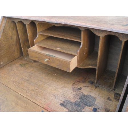 Edwardianische antike Sekretär Eiche britisch ca 1890