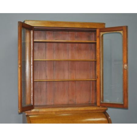 Viktorianischer antiker Eichen Bureau Bookcase britisch ca 1860
