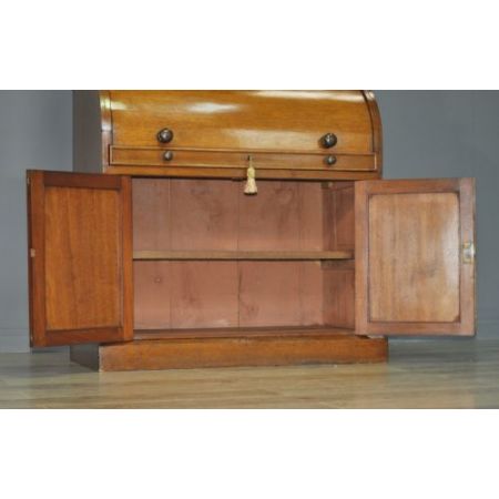Viktorianischer antiker Eichen Bureau Bookcase britisch ca 1860