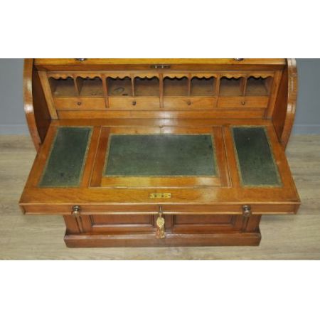 Viktorianischer antiker Eichen Bureau Bookcase britisch ca 1860