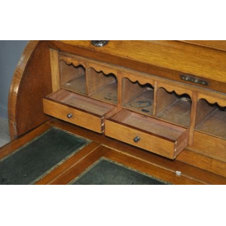 Viktorianischer antiker Eichen Bureau Bookcase britisch ca 1860