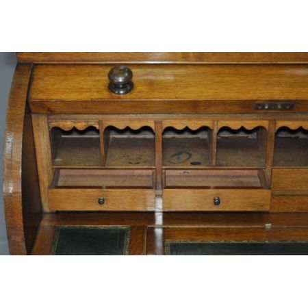 Viktorianischer antiker Eichen Bureau Bookcase britisch ca 1860