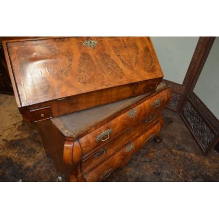 Antiker britischer Nussbaum Sekretär ca 1780