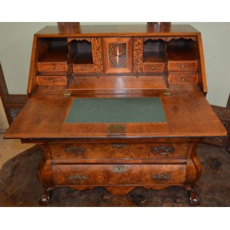 Antiker britischer Nussbaum Sekretär ca 1780