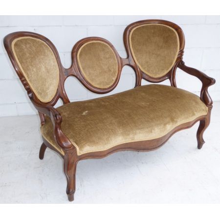 Viktorianisches antikes Palisander Sofa Couch englisch ca 1860