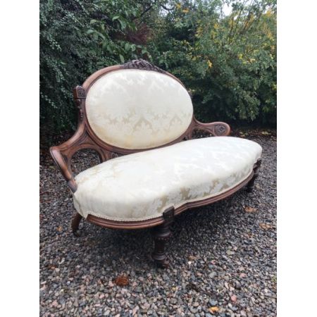 Viktorianisches antikes Sofa Stoffsofa britisch ca 1880