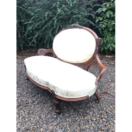 Viktorianisches antikes Sofa Stoffsofa britisch ca 1880