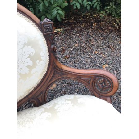Viktorianisches antikes Sofa Stoffsofa britisch ca 1880