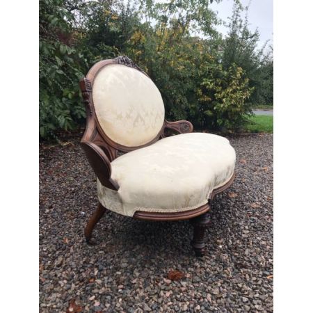 Viktorianisches antikes Sofa Stoffsofa britisch ca 1880