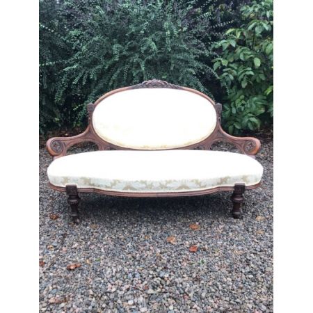 Viktorianisches antikes Sofa Stoffsofa britisch ca 1880