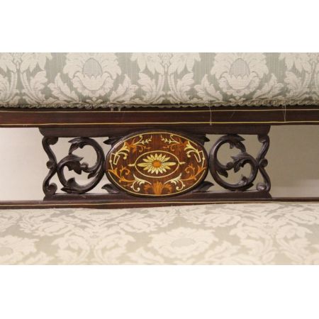 Antikes viktorianisches Mahagoni Sofa Couch britisch ca 1880