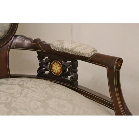 Antikes viktorianisches Mahagoni Sofa Couch britisch ca 1880