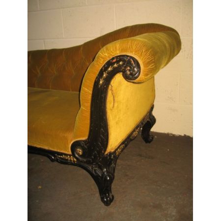 Antike Massivholz Chaiselongue britisch ca 1870