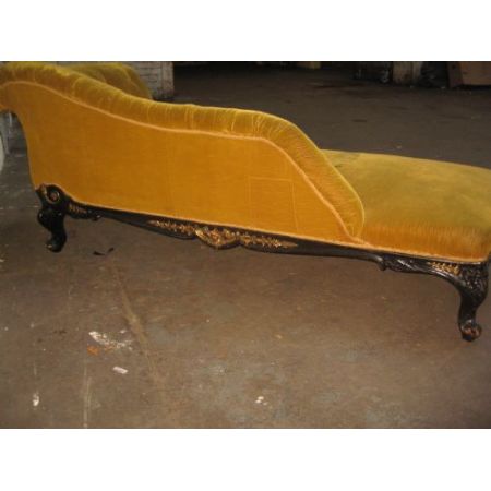 Antike Massivholz Chaiselongue britisch ca 1870