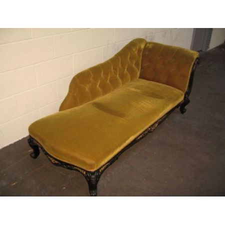 Antike Massivholz Chaiselongue britisch ca 1870