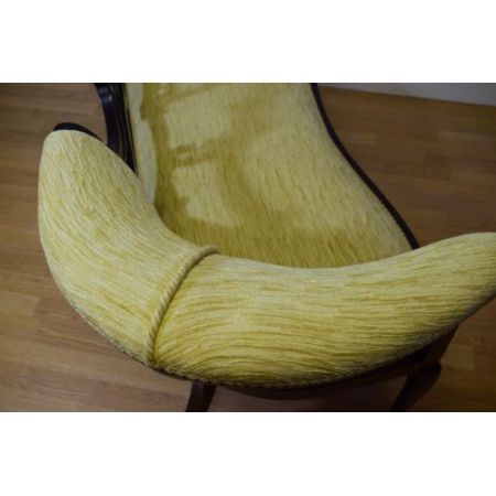 Viktorianische antike Mahagoni Chaiselongue Samt englisch ca 1890