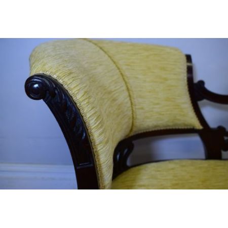 Viktorianische antike Mahagoni Chaiselongue Samt englisch ca 1890