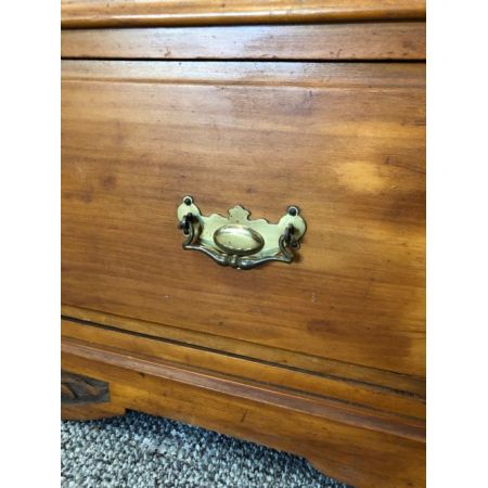 Edwardianischer antiker Satinholz Kleiderschrank britisch ca 1910