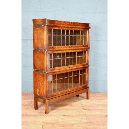 Antiker britischer Globe Wernicke Bücherschrank Eiche ca 1920