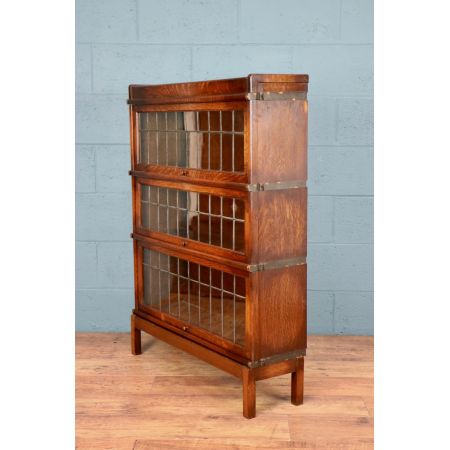 Antiker britischer Globe Wernicke Bücherschrank Eiche ca 1920