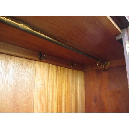 Edwardianischer antiker Mahagoni Kleiderschrank britisch ca 1890