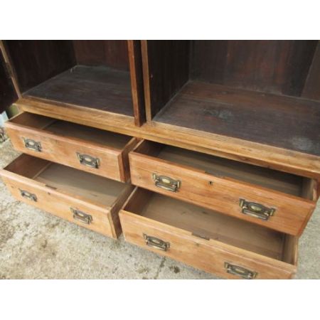 Viktorianischer antiker Mahagoni Kleiderschrank britisch ca 1880