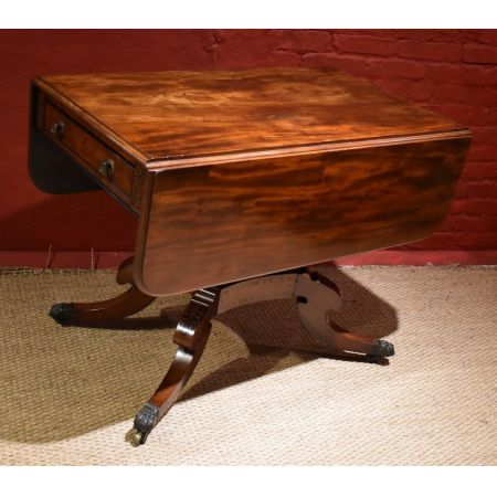 Englischer Regency Sofatisch Mahagoni Breakfast Table antik ca 1820