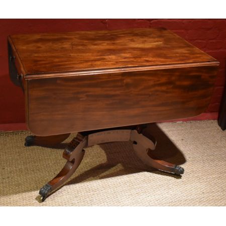 Englischer Regency Sofatisch Mahagoni Breakfast Table antik ca 1820