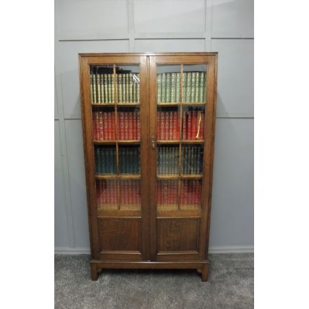 Antiker britischer Eichen Bücherschrank ca 1910