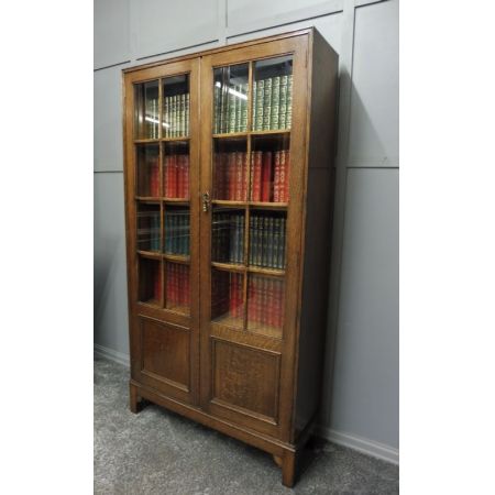 Antiker britischer Eichen Bücherschrank ca 1910