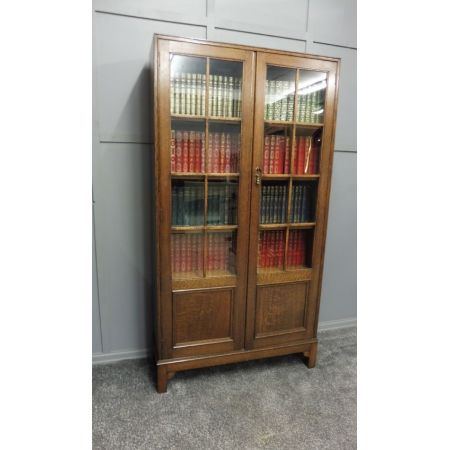 Antiker britischer Eichen Bücherschrank ca 1910