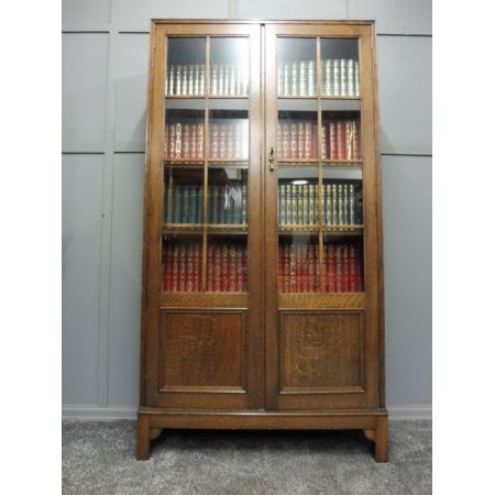 Antiker britischer Eichen Bücherschrank ca 1910