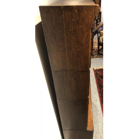 Antiker britischer Eichen Bücherschrank Massivholz ca 1910