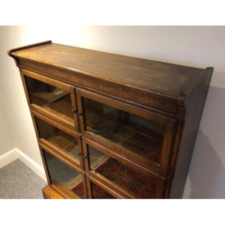 Antiker britischer Eichen Bücherschrank Massivholz ca 1910